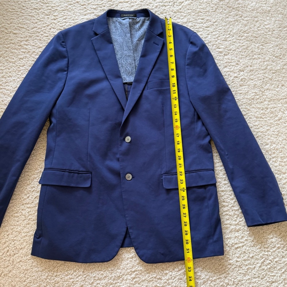 Lauren Ralph Lauren Mens 46L Navy Blue Stretch Blazer‎ Sport Coat Macy's 46 Long - Picture 13 of 16